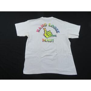 Hang Loose Hawaii Maui White T-shirt Sz XL 1990s